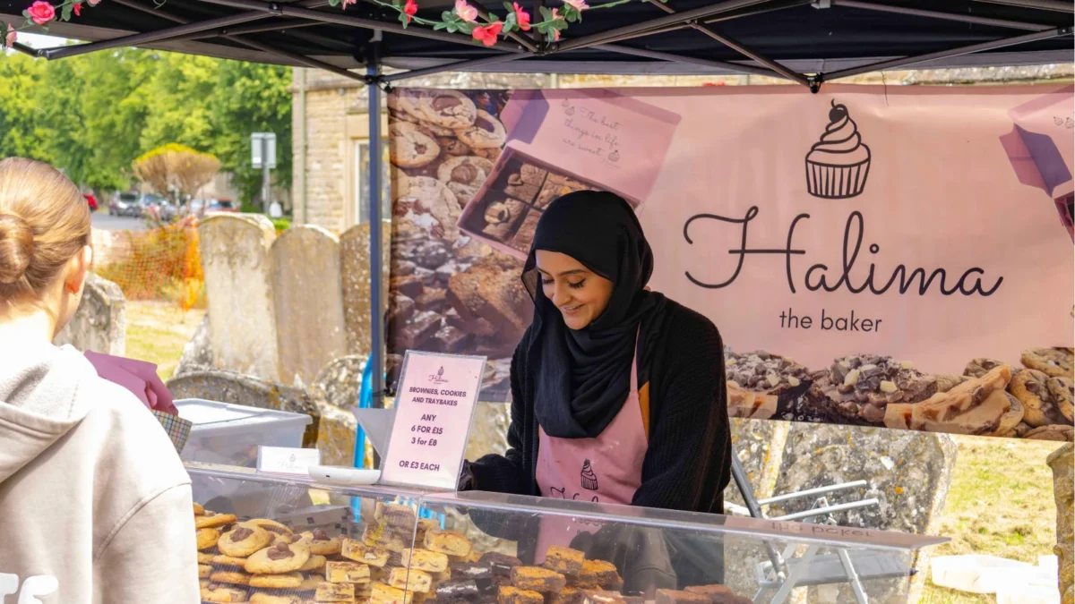 Halima the Baker at WFOFAD 1600 x 900 px Halima the Baker at her stall at WFOFAD