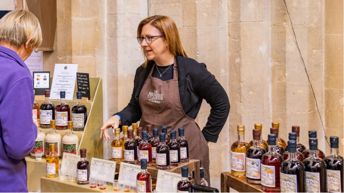 Wiltshire Liquer at WFOFAD 1600 x 900 px Wiltshire Liquer stallholder at WFOFAD